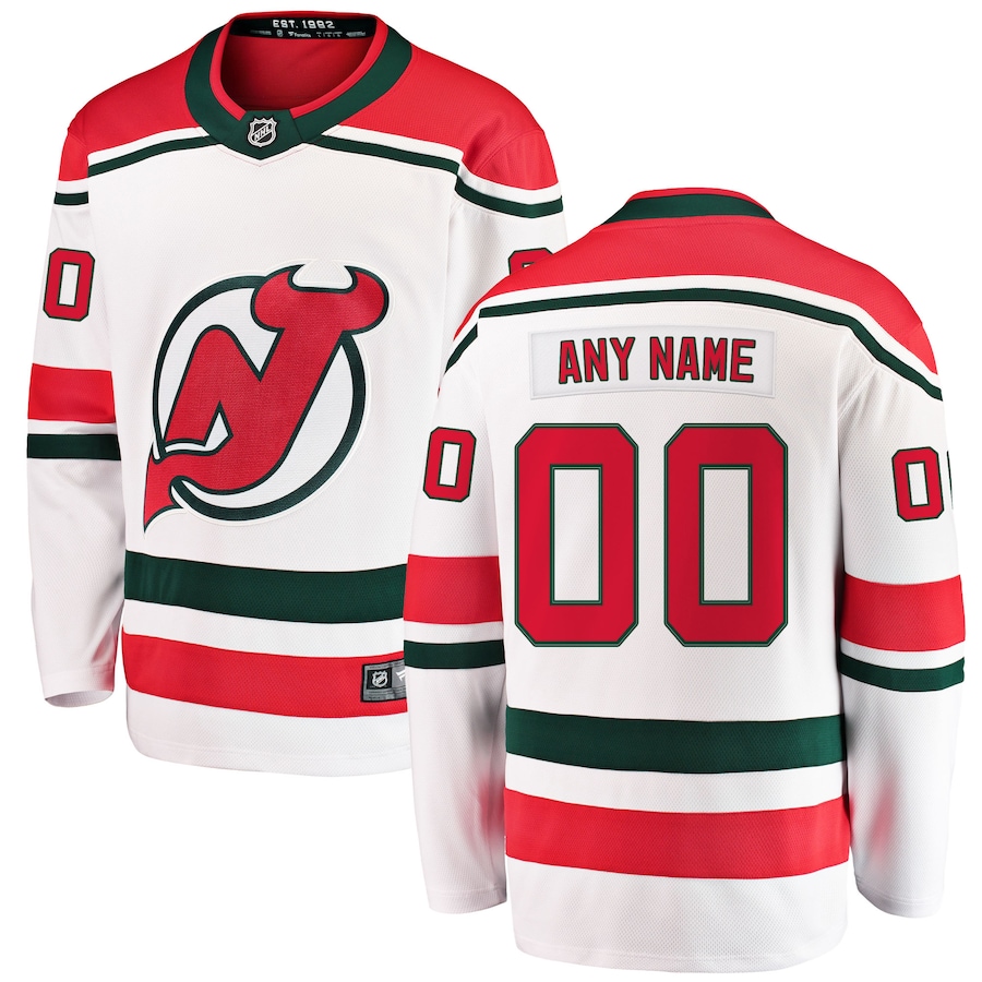 New Jersey Devils Custom Letter and Number Kits for Alternate Jersey Material Vinyl